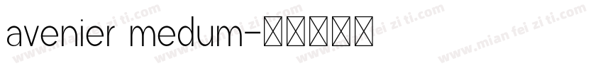 avenier medum字体转换